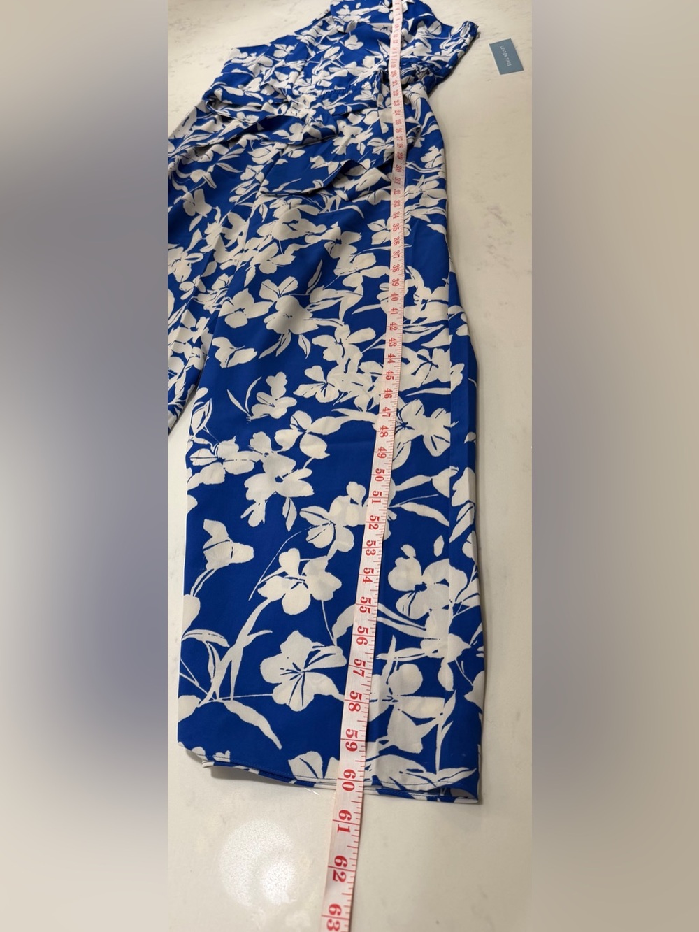 London Times Blue and White Floral Halter Maxi - Picture 15 of 16